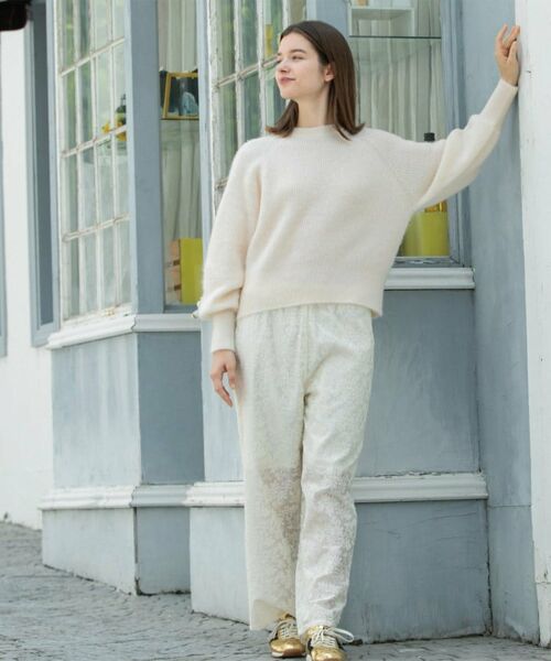 OPAQUE.CLIP / オペーク ドット クリップ ニット・セーター | クリアシャギークルーネックニット【洗える】 | 詳細6