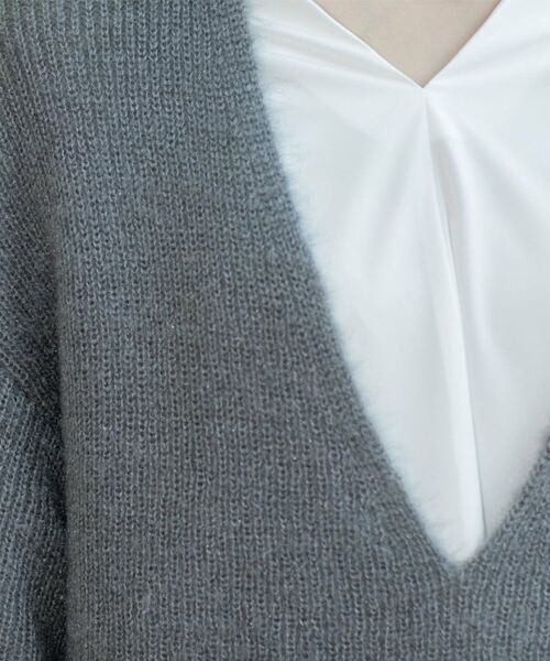 OPAQUE.CLIP / オペーク ドット クリップ ニット・セーター | クリアシャギーVネックニット【洗える】 | 詳細30