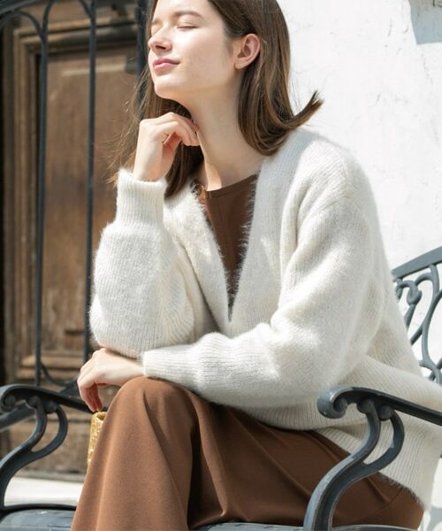 OPAQUE.CLIP / オペーク ドット クリップ ニット・セーター | クリアシャギーVネックニット【洗える】 | 詳細4