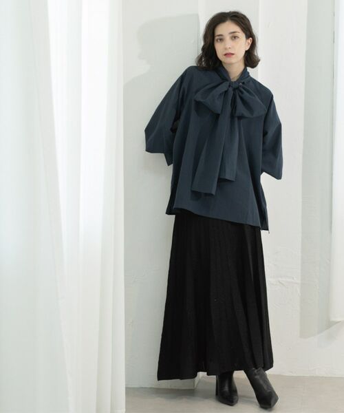 OPAQUE.CLIP / オペーク ドット クリップ ロング・マキシ丈スカート | ラメニットプリーツスカート【洗える】 | 詳細16