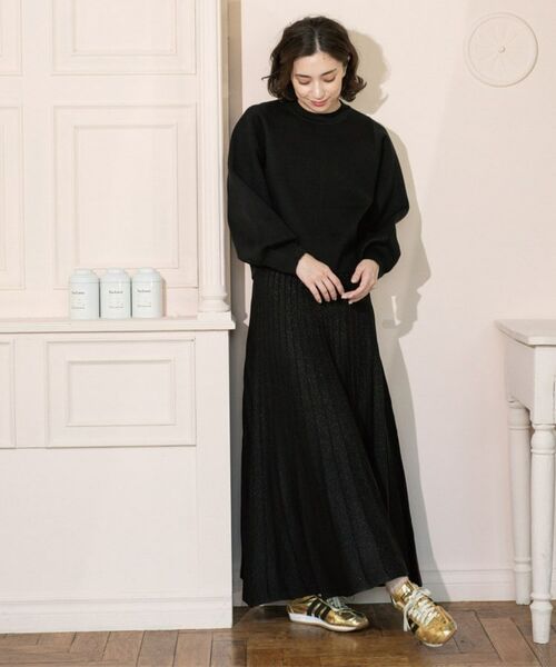 OPAQUE.CLIP / オペーク ドット クリップ ロング・マキシ丈スカート | ラメニットプリーツスカート【洗える】 | 詳細20