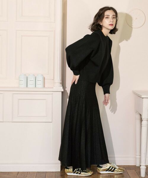 OPAQUE.CLIP / オペーク ドット クリップ ロング・マキシ丈スカート | ラメニットプリーツスカート【洗える】 | 詳細22