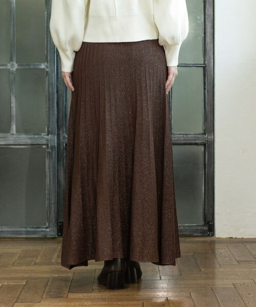 OPAQUE.CLIP / オペーク ドット クリップ ロング・マキシ丈スカート | ラメニットプリーツスカート【洗える】 | 詳細26