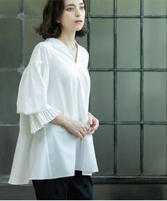 OPAQUE.CLIP / オペーク ドット クリップ シャツ・ブラウス | プリーツキャンディスリーブブラウス【洗濯機洗い可】