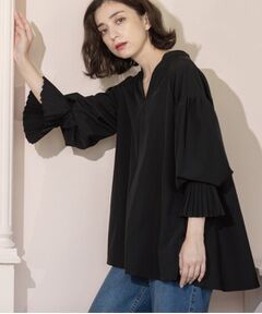 OPAQUE.CLIP / オペーク ドット クリップ シャツ・ブラウス | プリーツキャンディスリーブブラウス【洗濯機洗い可】