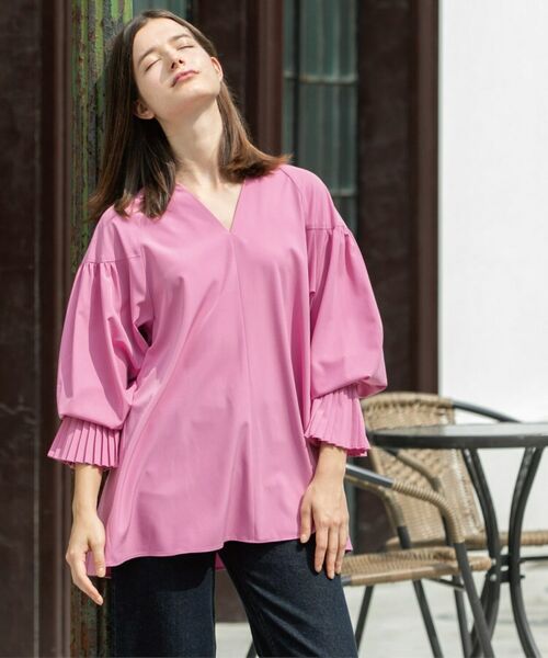OPAQUE.CLIP / オペーク ドット クリップ シャツ・ブラウス | プリーツキャンディスリーブブラウス【洗濯機洗い可】 | 詳細1