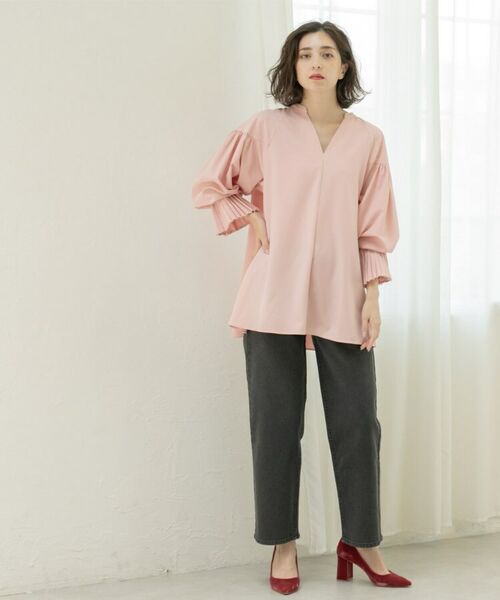 OPAQUE.CLIP / オペーク ドット クリップ シャツ・ブラウス | プリーツキャンディスリーブブラウス【洗濯機洗い可】 | 詳細13