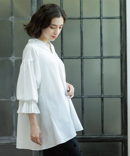 OPAQUE.CLIP / オペーク ドット クリップ シャツ・ブラウス | プリーツキャンディスリーブブラウス【洗濯機洗い可】 | 詳細17