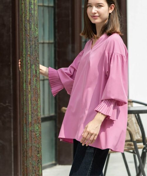 OPAQUE.CLIP / オペーク ドット クリップ シャツ・ブラウス | プリーツキャンディスリーブブラウス【洗濯機洗い可】 | 詳細2