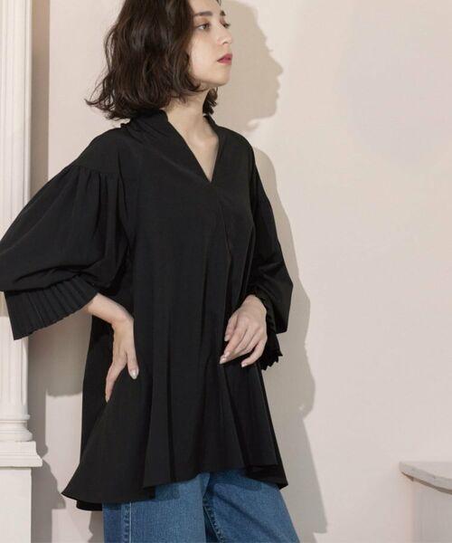 OPAQUE.CLIP / オペーク ドット クリップ シャツ・ブラウス | プリーツキャンディスリーブブラウス【洗濯機洗い可】 | 詳細20