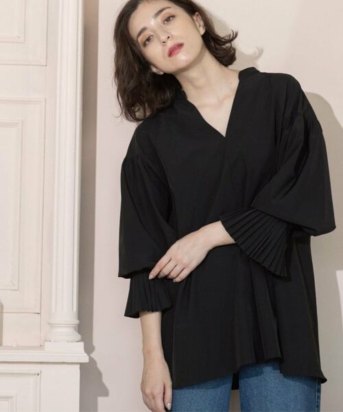 OPAQUE.CLIP / オペーク ドット クリップ シャツ・ブラウス | プリーツキャンディスリーブブラウス【洗濯機洗い可】 | 詳細21