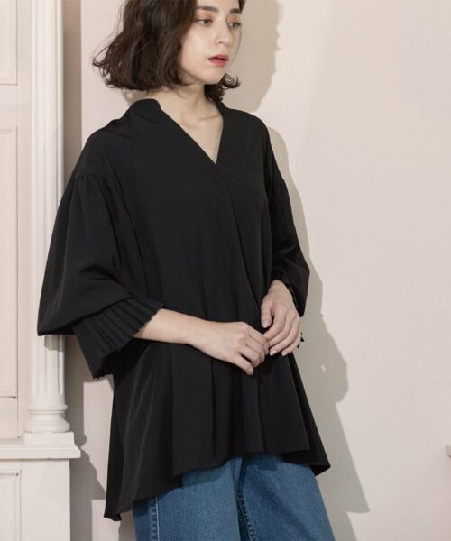 OPAQUE.CLIP / オペーク ドット クリップ シャツ・ブラウス | プリーツキャンディスリーブブラウス【洗濯機洗い可】 | 詳細25