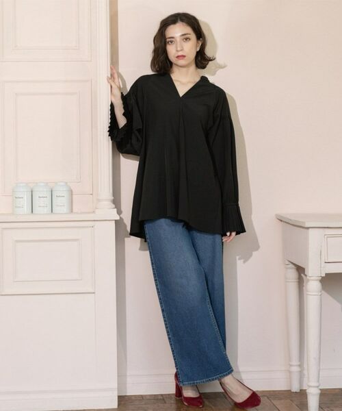 OPAQUE.CLIP / オペーク ドット クリップ シャツ・ブラウス | プリーツキャンディスリーブブラウス【洗濯機洗い可】 | 詳細27