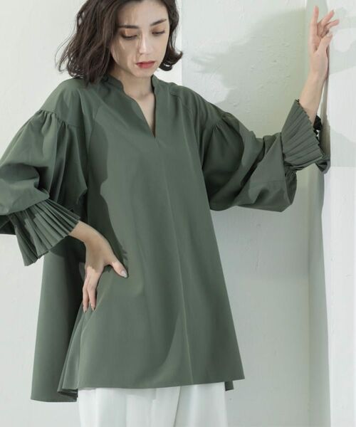 OPAQUE.CLIP / オペーク ドット クリップ シャツ・ブラウス | プリーツキャンディスリーブブラウス【洗濯機洗い可】 | 詳細29