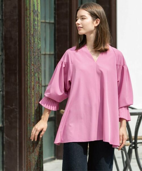 OPAQUE.CLIP / オペーク ドット クリップ シャツ・ブラウス | プリーツキャンディスリーブブラウス【洗濯機洗い可】 | 詳細3
