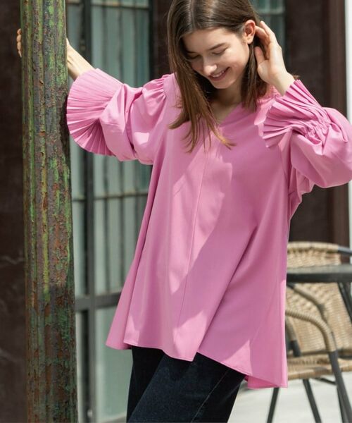 OPAQUE.CLIP / オペーク ドット クリップ シャツ・ブラウス | プリーツキャンディスリーブブラウス【洗濯機洗い可】 | 詳細4