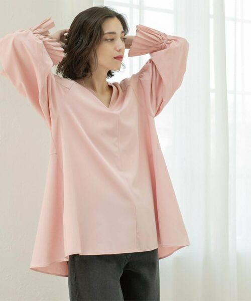 OPAQUE.CLIP / オペーク ドット クリップ シャツ・ブラウス | プリーツキャンディスリーブブラウス【洗濯機洗い可】 | 詳細6