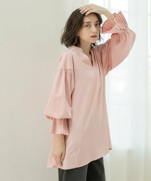 OPAQUE.CLIP / オペーク ドット クリップ シャツ・ブラウス | プリーツキャンディスリーブブラウス【洗濯機洗い可】 | 詳細7