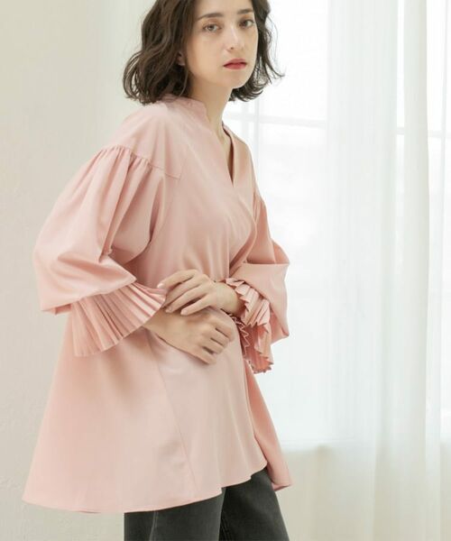 OPAQUE.CLIP / オペーク ドット クリップ シャツ・ブラウス | プリーツキャンディスリーブブラウス【洗濯機洗い可】 | 詳細8