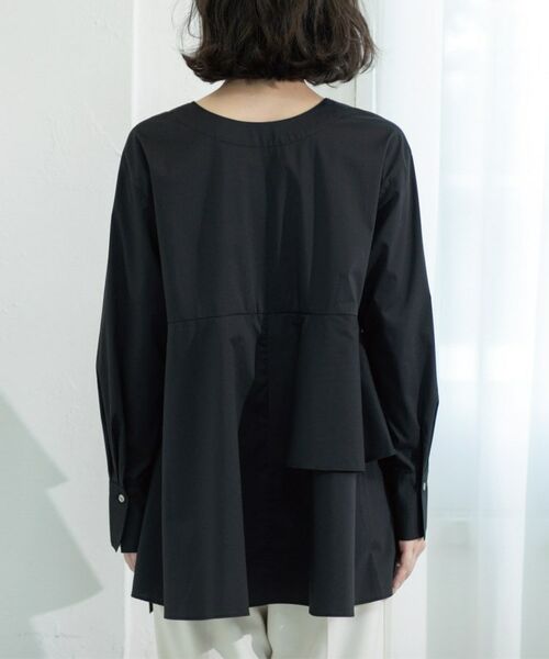 OPAQUE.CLIP / オペーク ドット クリップ シャツ・ブラウス | アシンメトリーフリルチュニック【洗濯機洗い可】 | 詳細26