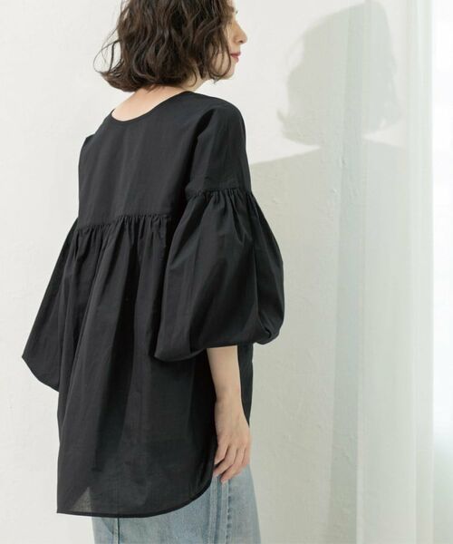 OPAQUE.CLIP / オペーク ドット クリップ シャツ・ブラウス | Vネックアシメフリルブラウス【洗濯機洗い可】 | 詳細10