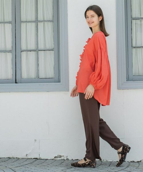 OPAQUE.CLIP / オペーク ドット クリップ シャツ・ブラウス | Vネックアシメフリルブラウス【洗濯機洗い可】 | 詳細21