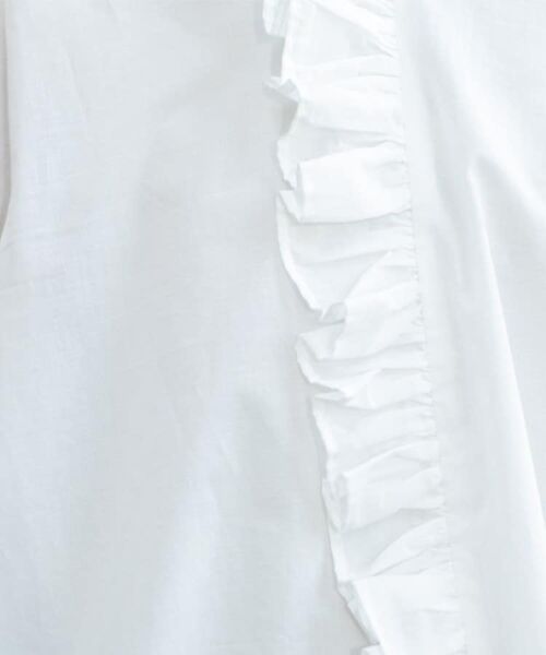 OPAQUE.CLIP / オペーク ドット クリップ シャツ・ブラウス | Vネックアシメフリルブラウス【洗濯機洗い可】 | 詳細5