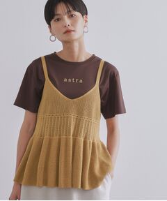 OPAQUE.CLIP / オペーク ドット クリップ ニット・セーター | カギ針風ニットキャミビスチェ【洗濯機洗い可】