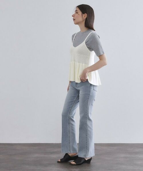 OPAQUE.CLIP / オペーク ドット クリップ ニット・セーター | カギ針風ニットキャミビスチェ【洗濯機洗い可】 | 詳細11