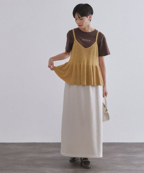 OPAQUE.CLIP / オペーク ドット クリップ ニット・セーター | カギ針風ニットキャミビスチェ【洗濯機洗い可】 | 詳細6