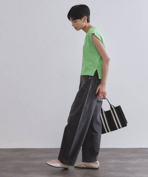 OPAQUE.CLIP / オペーク ドット クリップ ニット・セーター | スパンコールラメVネックニット【洗える】 | 詳細11