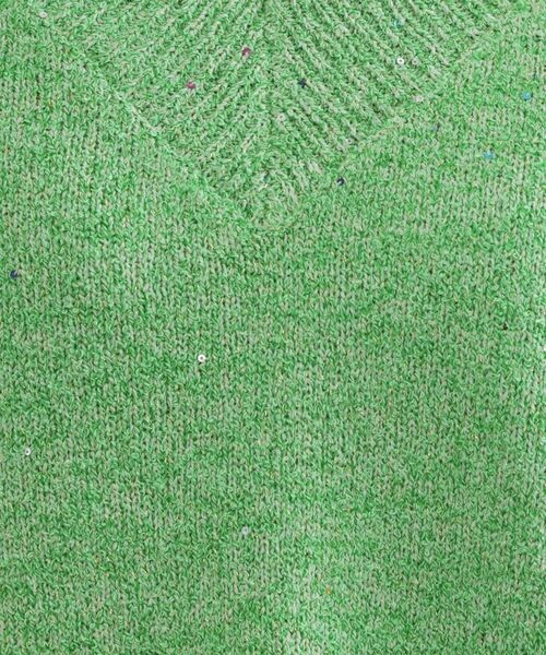 OPAQUE.CLIP / オペーク ドット クリップ ニット・セーター | スパンコールラメVネックニット【洗える】 | 詳細12