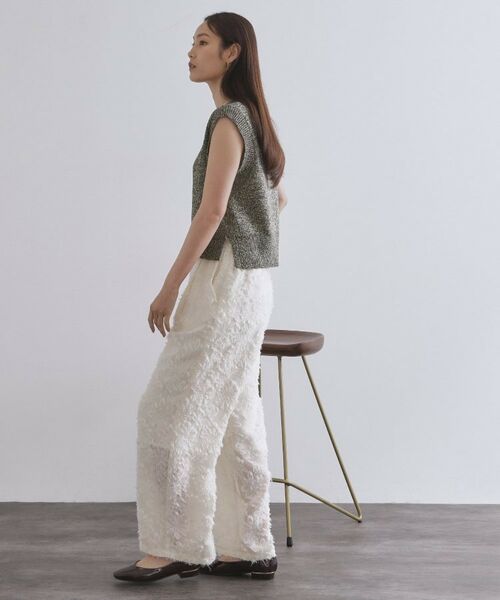 OPAQUE.CLIP / オペーク ドット クリップ ニット・セーター | スパンコールラメVネックニット【洗える】 | 詳細7