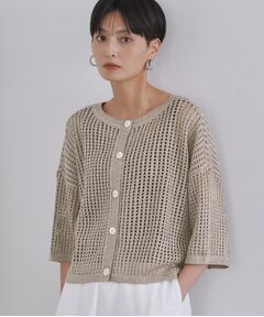 OPAQUE.CLIP / オペーク ドット クリップ ニット・セーター | 2WAY ラメメッシュニット【洗濯機洗い可/抗ピル】