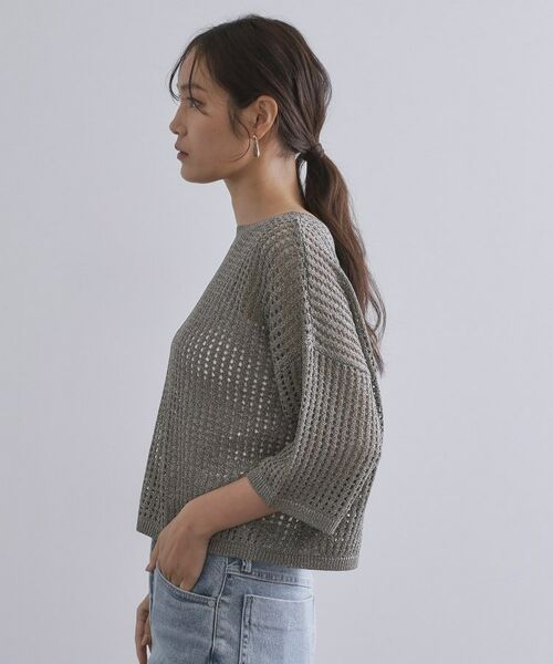 OPAQUE.CLIP / オペーク ドット クリップ ニット・セーター | 2WAY ラメメッシュニット【洗濯機洗い可/抗ピル】 | 詳細20