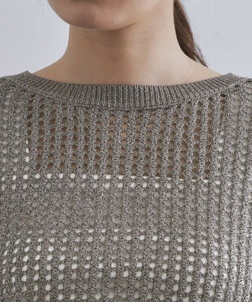 OPAQUE.CLIP / オペーク ドット クリップ ニット・セーター | 2WAY ラメメッシュニット【洗濯機洗い可/抗ピル】 | 詳細22