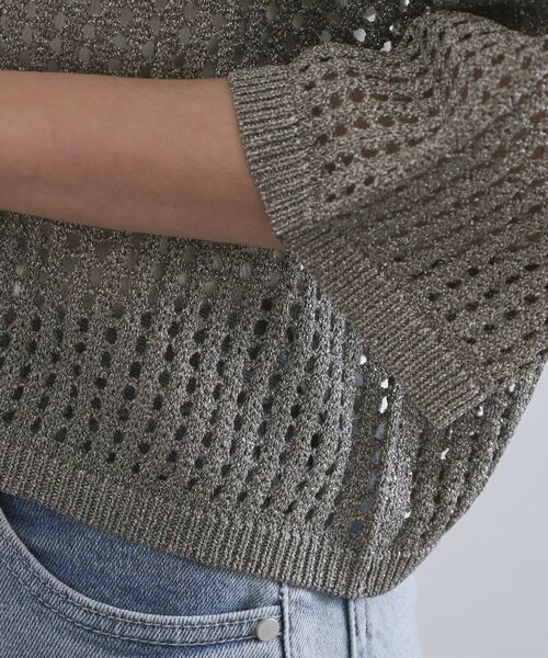 OPAQUE.CLIP / オペーク ドット クリップ ニット・セーター | 2WAY ラメメッシュニット【洗濯機洗い可/抗ピル】 | 詳細25