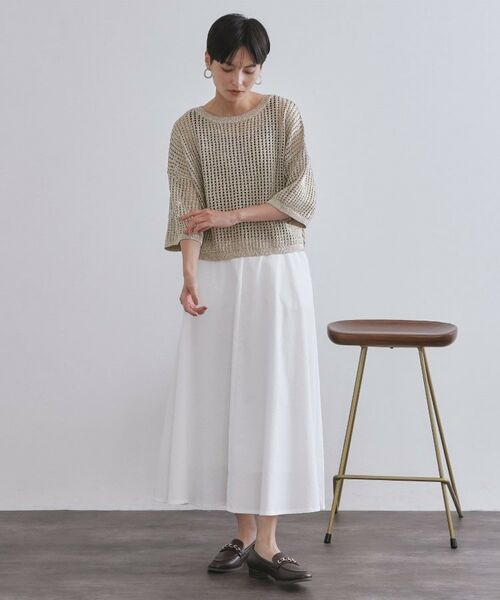 OPAQUE.CLIP / オペーク ドット クリップ ニット・セーター | 2WAY ラメメッシュニット【洗濯機洗い可/抗ピル】 | 詳細3