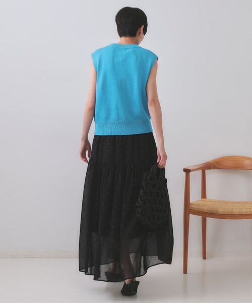 OPAQUE.CLIP / オペーク ドット クリップ ベスト | 変形ブロンズボタンニットベスト【洗濯機洗い可】 | 詳細11