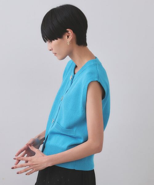 OPAQUE.CLIP / オペーク ドット クリップ ベスト | 変形ブロンズボタンニットベスト【洗濯機洗い可】 | 詳細14