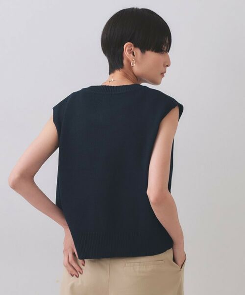 OPAQUE.CLIP / オペーク ドット クリップ ベスト | 変形ブロンズボタンニットベスト【洗濯機洗い可】 | 詳細5