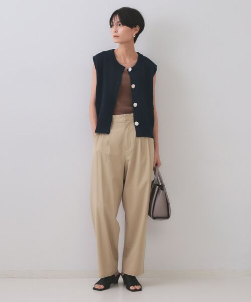 OPAQUE.CLIP / オペーク ドット クリップ ベスト | 変形ブロンズボタンニットベスト【洗濯機洗い可】 | 詳細6