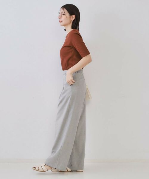 OPAQUE.CLIP / オペーク ドット クリップ カットソー | 汗染み防止 ボートネックリブカットソー【洗濯機洗い可/抗ピル】 | 詳細15