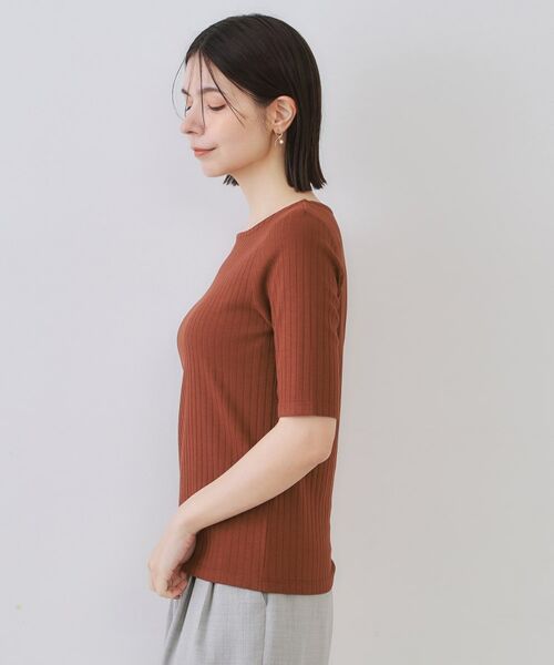 OPAQUE.CLIP / オペーク ドット クリップ カットソー | 汗染み防止 ボートネックリブカットソー【洗濯機洗い可/抗ピル】 | 詳細18