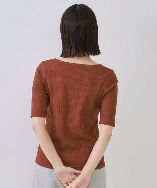 OPAQUE.CLIP / オペーク ドット クリップ カットソー | 汗染み防止 ボートネックリブカットソー【洗濯機洗い可/抗ピル】 | 詳細19