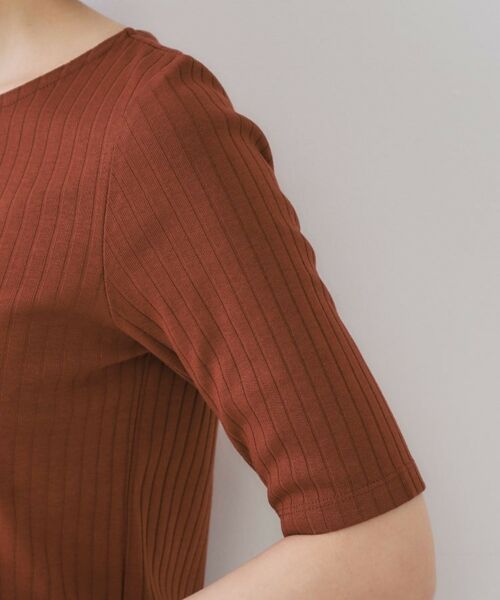 OPAQUE.CLIP / オペーク ドット クリップ カットソー | 汗染み防止 ボートネックリブカットソー【洗濯機洗い可/抗ピル】 | 詳細21