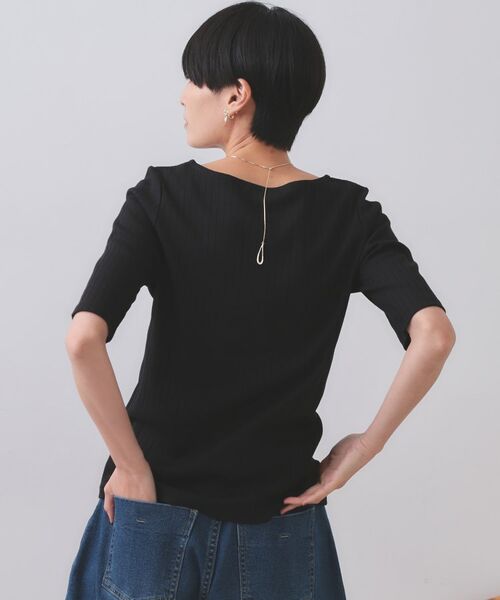 OPAQUE.CLIP / オペーク ドット クリップ カットソー | 汗染み防止 ボートネックリブカットソー【洗濯機洗い可/抗ピル】 | 詳細9