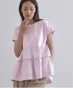 OPAQUE.CLIP / オペーク ドット クリップ カットソー | ドッキングティアードトップス【洗濯機洗い可】