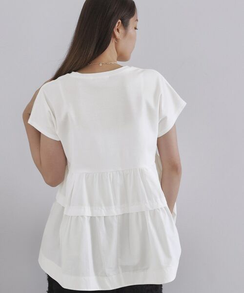 OPAQUE.CLIP / オペーク ドット クリップ カットソー | ドッキングティアードトップス【洗濯機洗い可】 | 詳細1