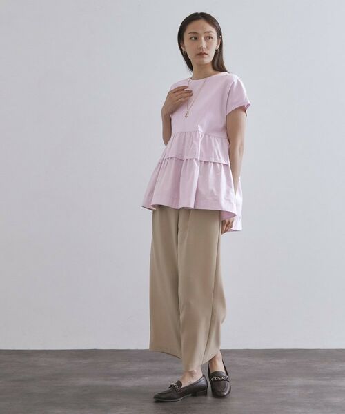 OPAQUE.CLIP / オペーク ドット クリップ カットソー | ドッキングティアードトップス【洗濯機洗い可】 | 詳細10